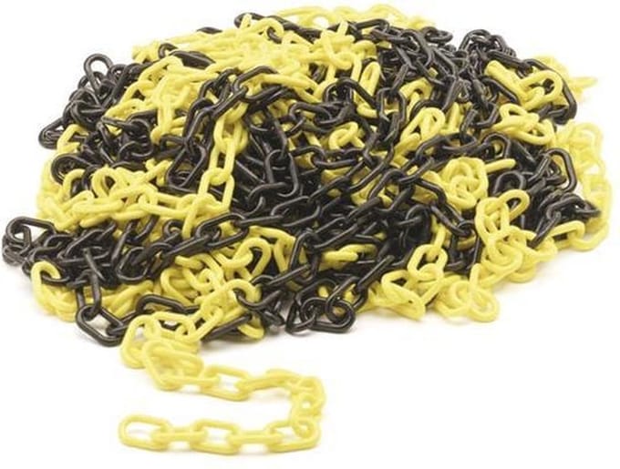 GEEL/ZWARTE KETTING - 25 m