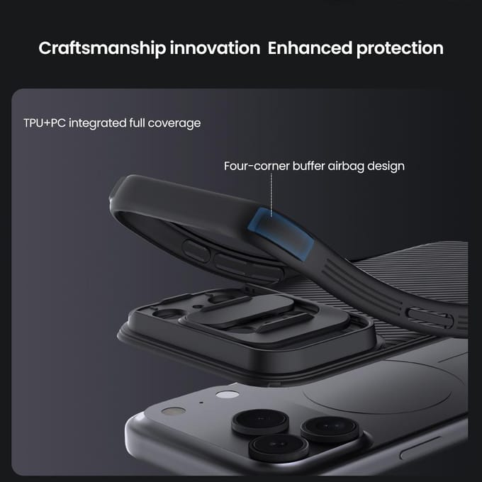 Nillkin Camshield Pro Case Voor Magsafe Iphone 17 Pro Magnetisch Hoog