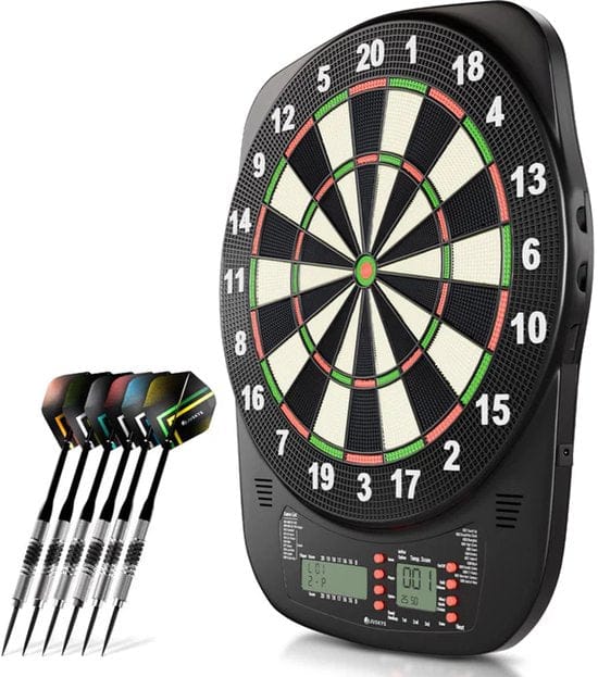 Elektronisch Dartbord - Incl. lcd-scherm - USB-C-poort - 18 darts