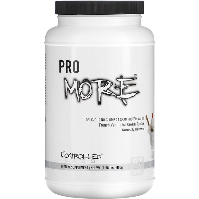 Controlled Labs, Pro More, Matrice Protéinée, Glace Vanille Française Sundae, 1,98 lb (900g)