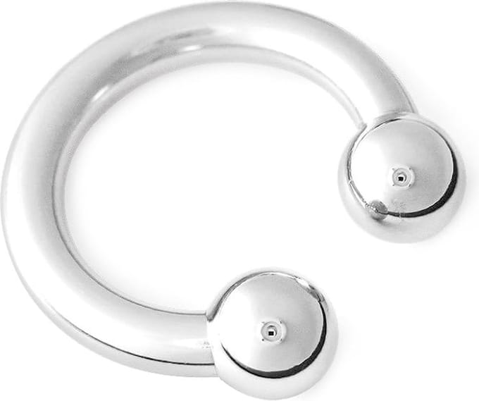 Black Label - Circular Barbell - Fetish Armband - RVS S
