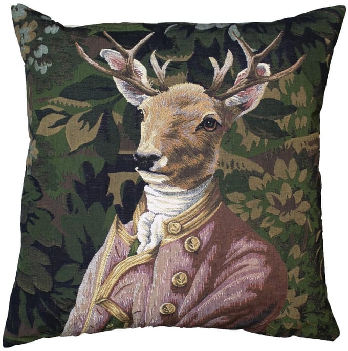 gobelin kussen baron hert paars 45x45cm
