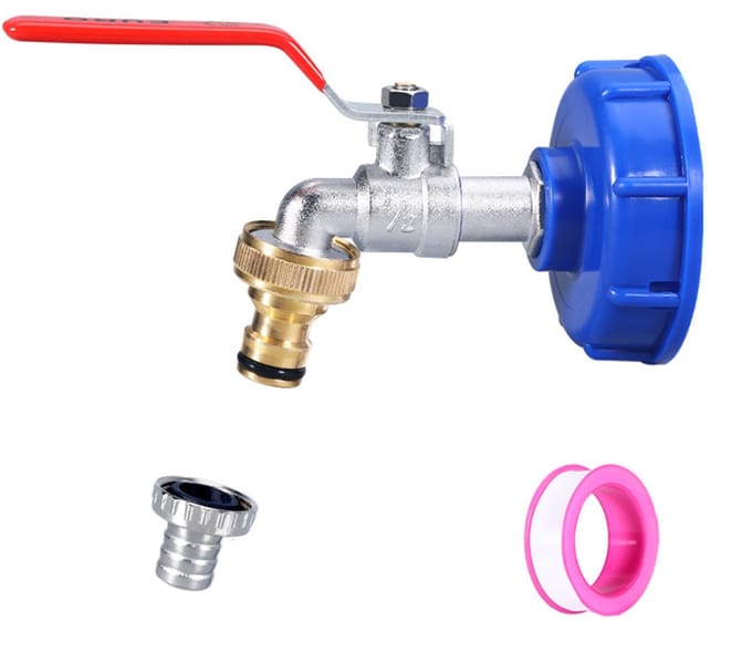 Kraan met kraanadapter voor IBC-tank
