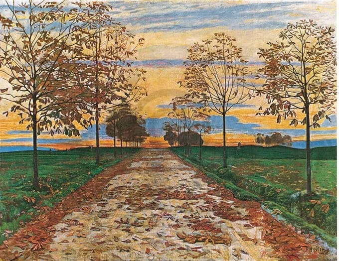 Kunstdruk Ferdinand Hodler - Herbstabend 1892 60x48cm