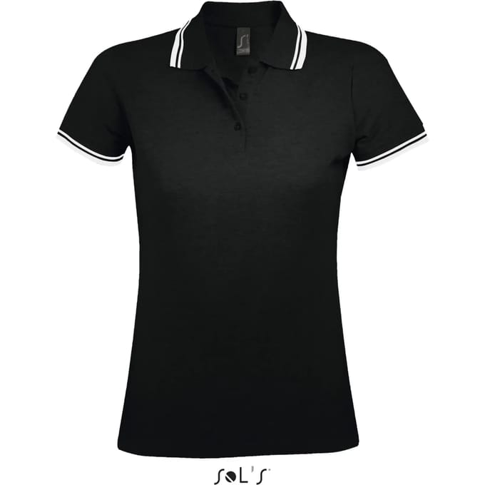 SOL'S Women´s Polo Shirt Pasadena L586 - Black/White - L