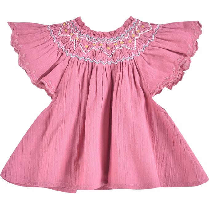 Louise Misha Blouse Flore Raspberry Taglia: 6M | Camicie Outlet | kids | Rosa