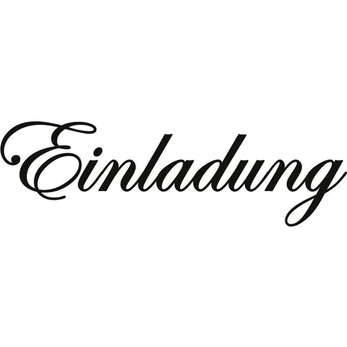 Houten stempel "Einladung"