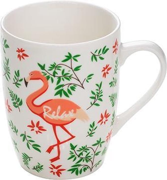 Flamingo beker 37cl d8xh10,8cm
