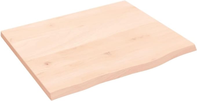 Eiken tafelblad - Houten plaat - Tafel bouwen - Natuurlijke rand - 60x50 cm - Houtkleur