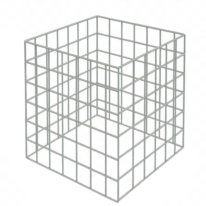 bladkorf 50x50x50 cm incl tang en ringen.