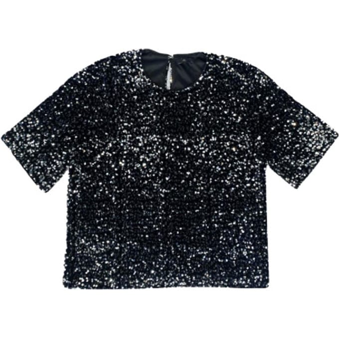 WithBlack Wblidun 12 sleeve sequin top 00001172