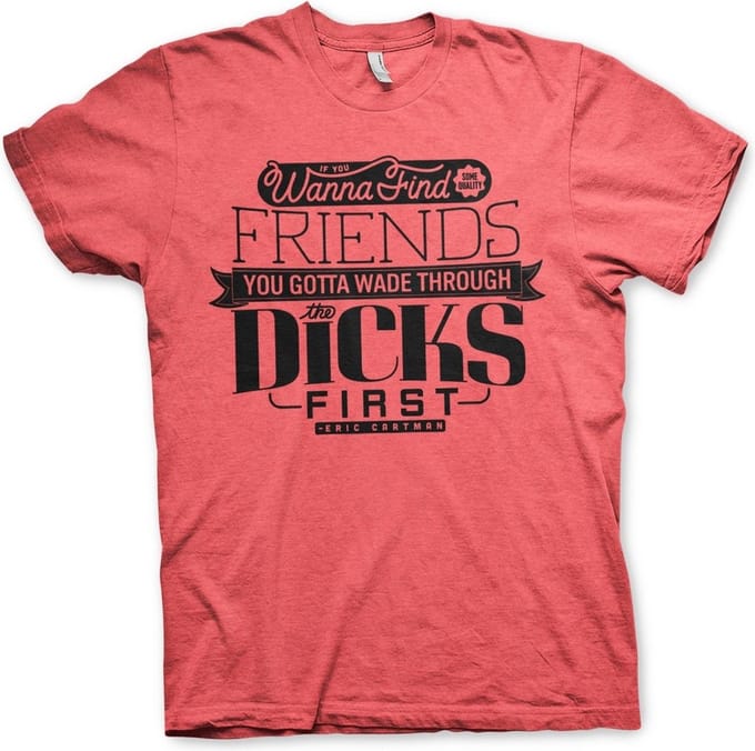 South Park Wade Through The Dicks T-shirt Heather-Red