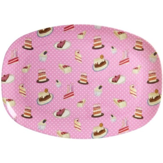 Rice melamine bord vierkant sweet cake