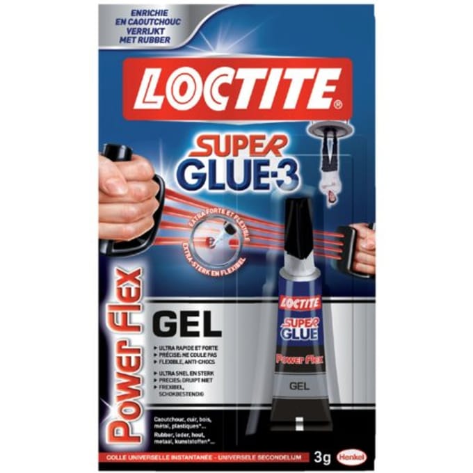 Secondelijm loctite powerflex gel tube 3 gram op Blister