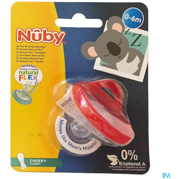 Nuby Fopspeen Natural Flex Kers 0-6m