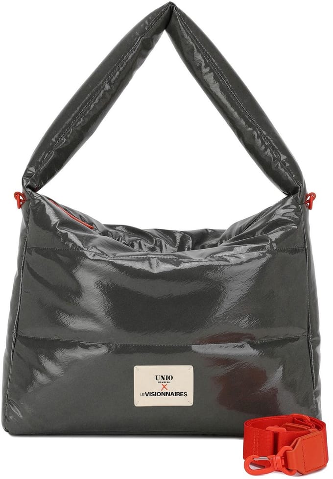 Unio Hamburg x Les Visionnaires schoudertas Lacquer Unio Hobo Anthrazith antraciet