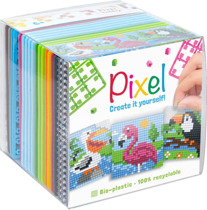 Pixelhobby kubus - tropische vogels II