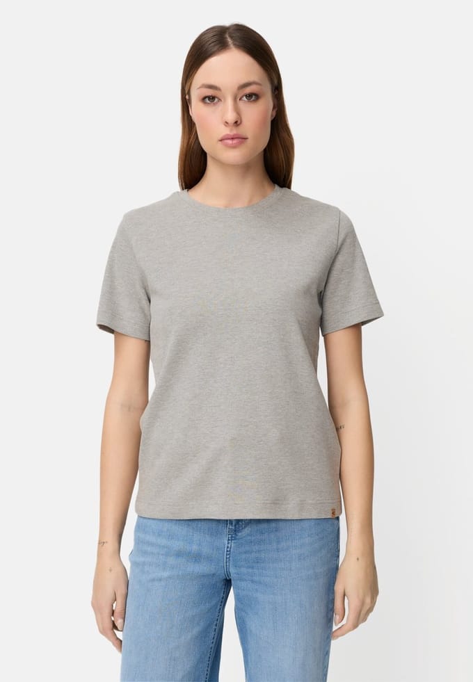 camel active Basic Shirt gemaakt van Organic Cotton - Maat womenswear-4XL - Grau