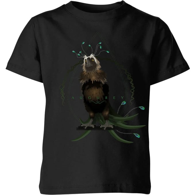 Fantastic Beasts Augurey kinder t-shirt - Zwart - 122/128 (7-8 jaar)