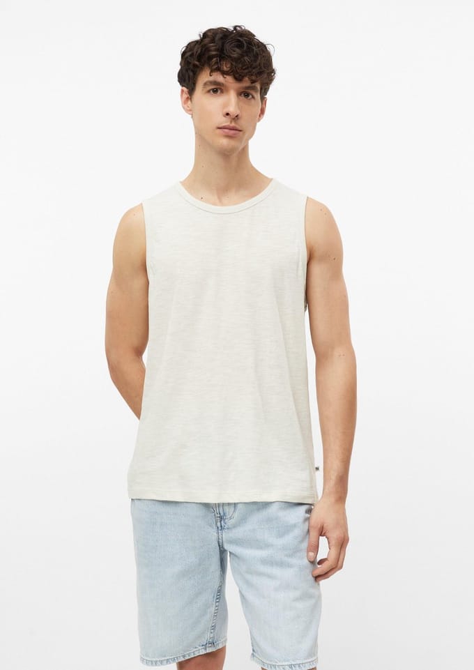 Zachte gemengde katoenen tanktop met ronde hals s.Oliver