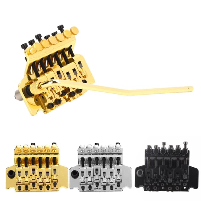 Dispositif Stabilisateur à Ressorts Double Bascule pour Système de Chevalet Tremolo de Guitare Électrique or