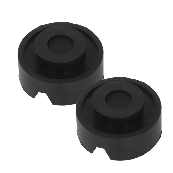 2 STKS Ronde Rubberen Krikblok Adapter Universeel Sleuf Auto Kriksteun Hefbeschermer black
