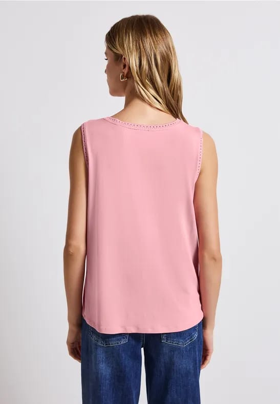 Jersey top met gehaakte details