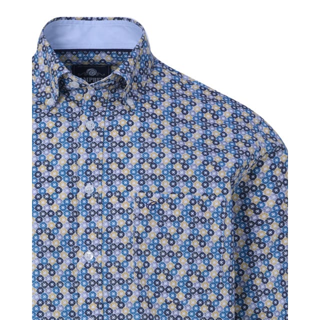 Campbell Casual Overhemd Donkerblauw Heren
