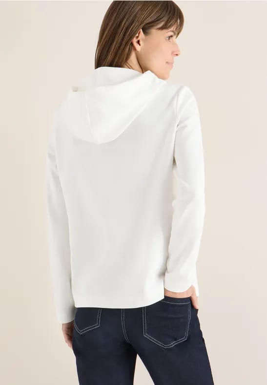 Hoodie shirt met folieprint