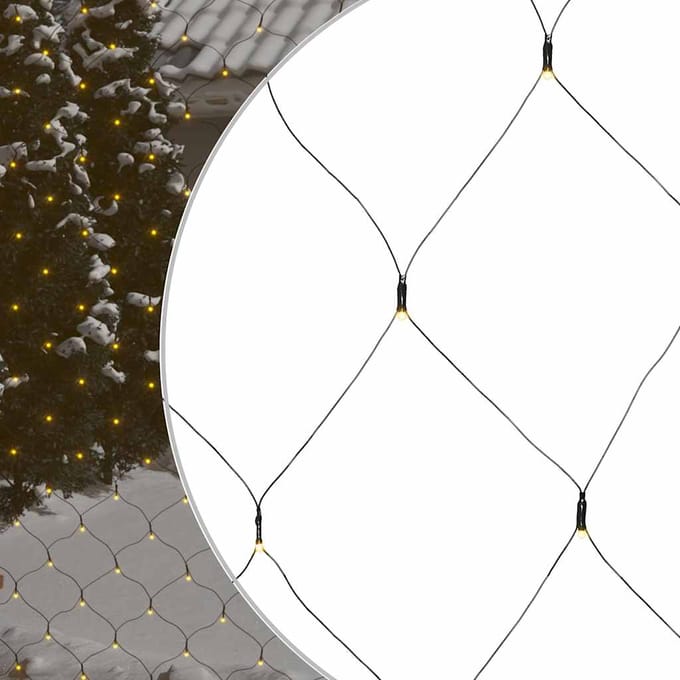 vidaXL Kerstnetverlichting 544 LED's binnen en buiten 4x4 m warmwit