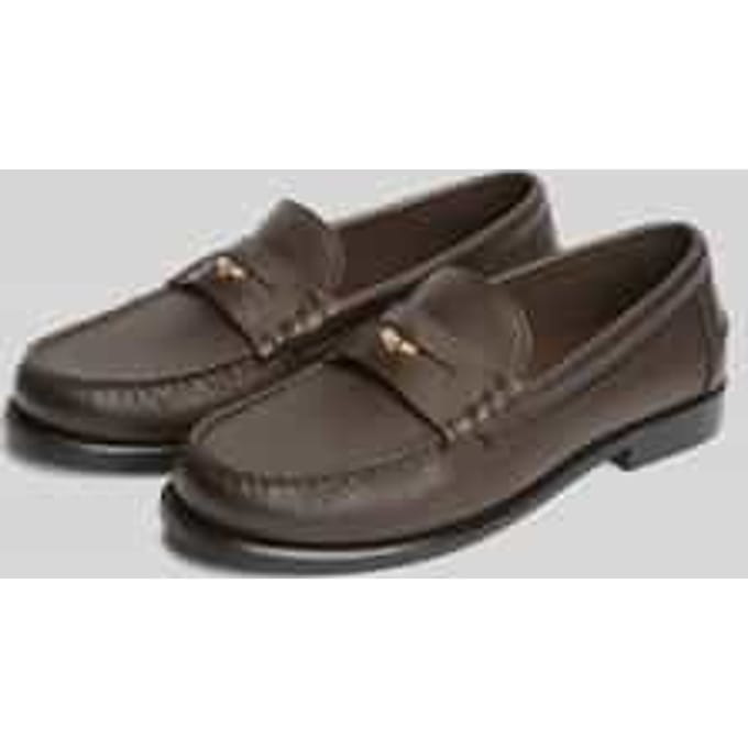 Loafers van echt rundleer met logodetail