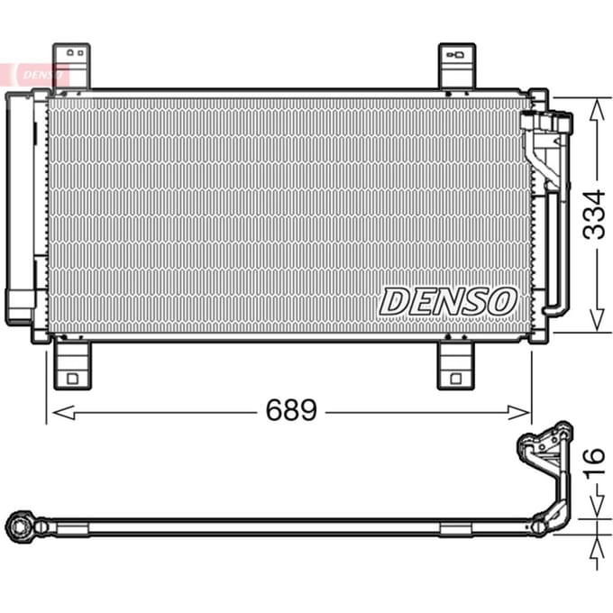 Condensator, airconditioning DENSO DCN44008