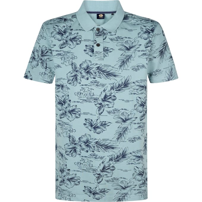 Petrol Industries - Heren Piqué Polo Shellway - Blauw - Maat S