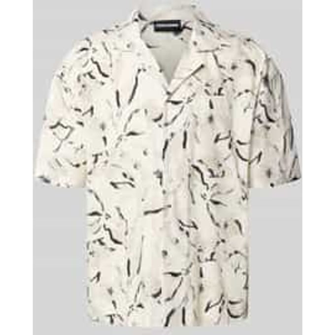 Relaxed fit vrijetijdsoverhemd met labelstitching, model 'Novo'