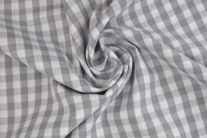 Ruitjesstof - Grijs 6,5mm ruit - 1 meter - Per meter - 150cm breed