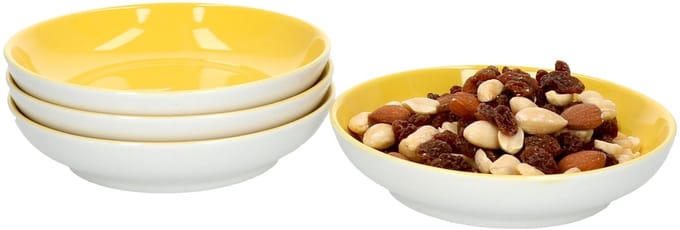 Set van 4 kommen 13cm plat geel Doppio - Ritzenhoff 64308