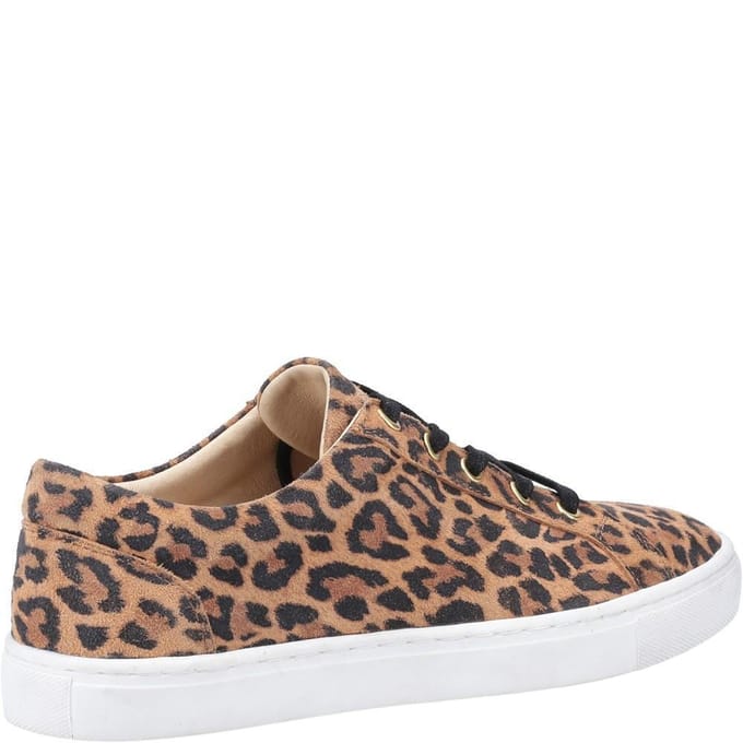 Hush Puppies Dames/dames Tessa Luipaardprint Leren Trainers (Bruin/zwart)