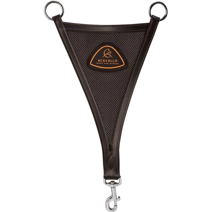 Martingale voor paard met leren bib en inzet van gaas Acavallo