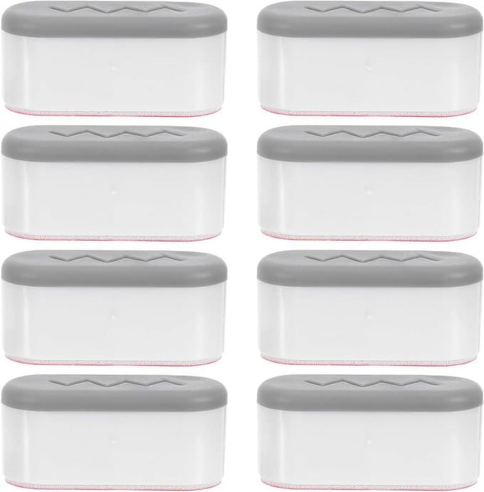 Toiletbril Bumper - Toiletdeksel Buffer - Geluidsreductie - Zelfklevend - 8 stuks - Lichtgrijs