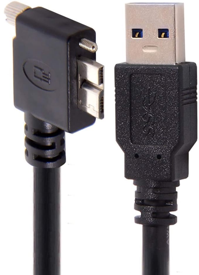 Allecto - Usb 3.0 Micro-B Kabel 90° Hoek - Ideaal voor Industrie