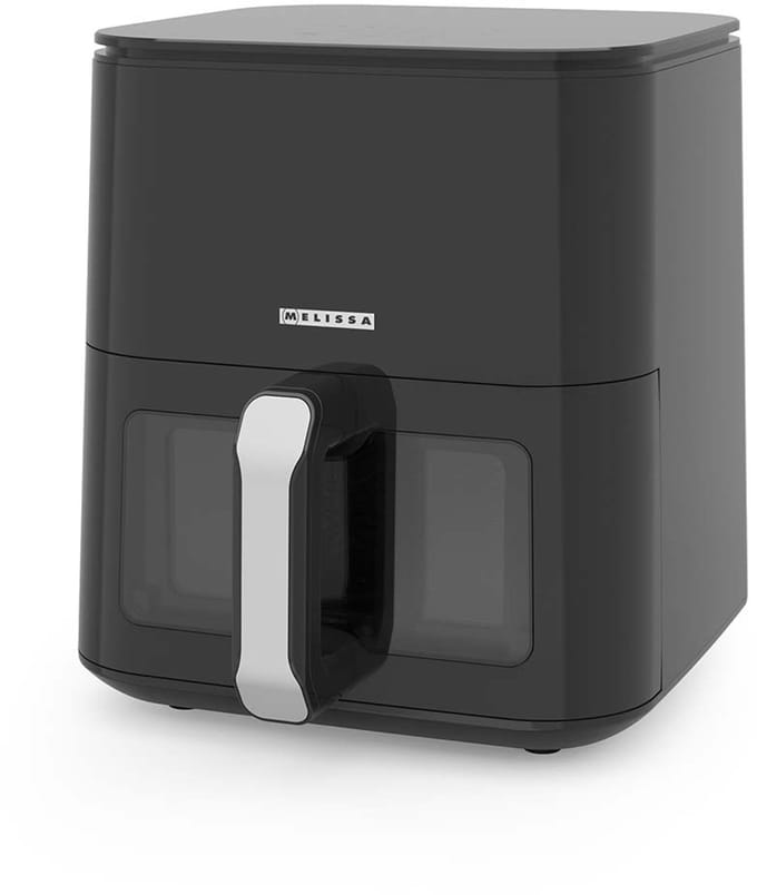 Melissa Heteluchtfriteuse - XL Airfryer 5L - 60min Timer - 8 Voorinstellingen - Kijkvenster - 16290102 - Zwart
