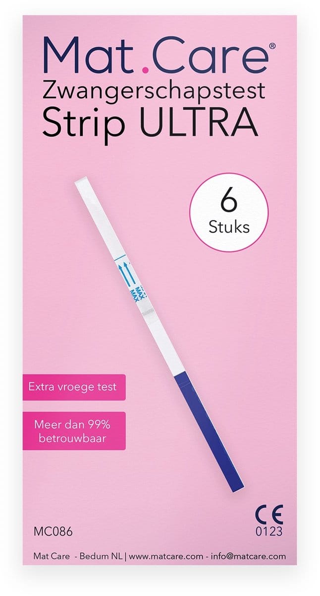 Mat Care Zwangerschapstest Strip Ultra - 6 stuks