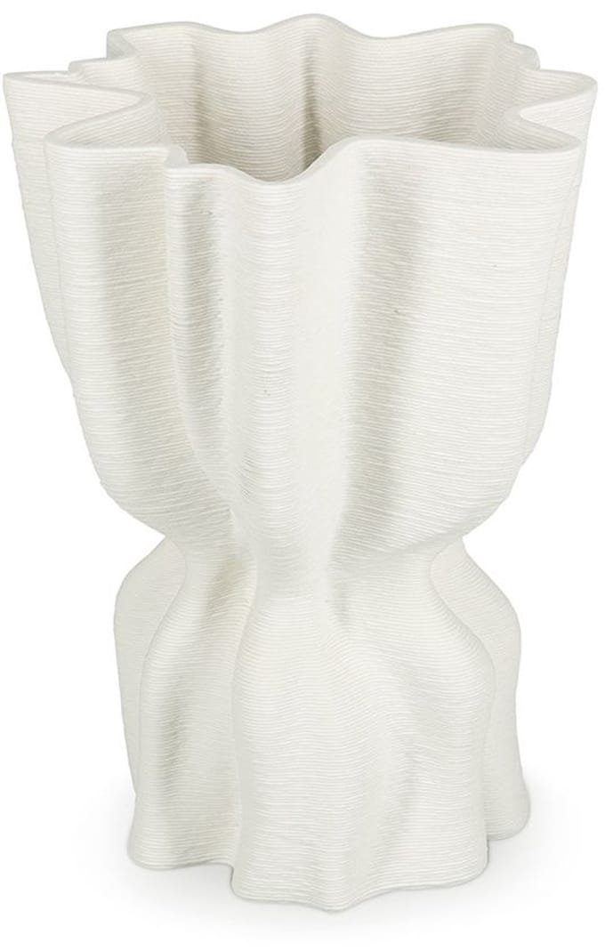 SP Collection Vaas 17x13,5xH22cm draped white Vea