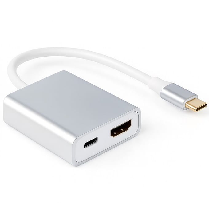 USB C naar HDMI-adapter - 4K Ultra HD - 0.2 meter - Wit - Allteq