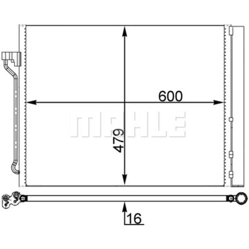 Condensator, airconditioner MAHLE AC 463 000S