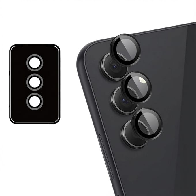 imoshion Camera Lens Protector - Geschikt voor Samsung Galaxy A55 (5G) - 2 Pack - Zwart