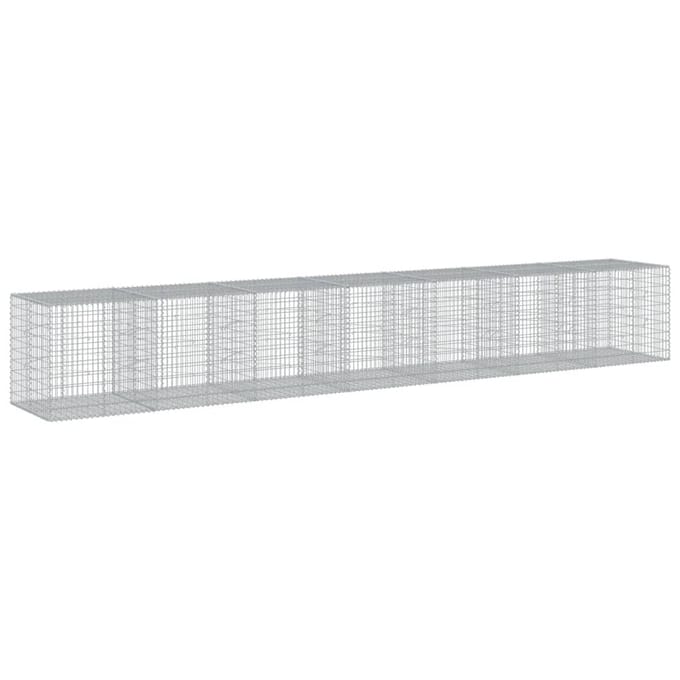 vidaXL - Schanskorf - 700x100x100 - cm - gegalvaniseerd - ijzer - zilverkleurig