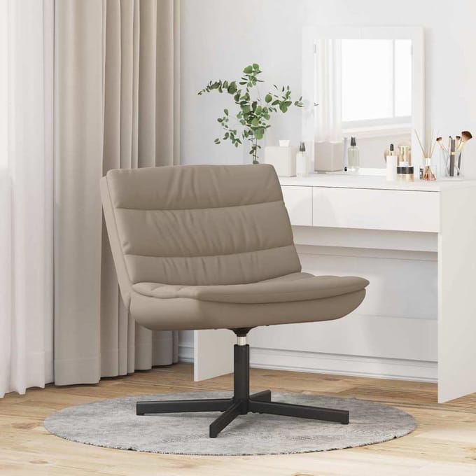 vidaXL - Draaistoel - Cappuccino - 63 - x - 75 - x - 76 - cm - Kunstleer