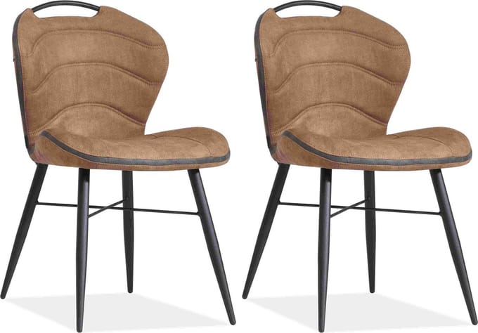 MX Sofa Eetkamerstoel Talent Luxor Cognac (set van 2 stoelen)