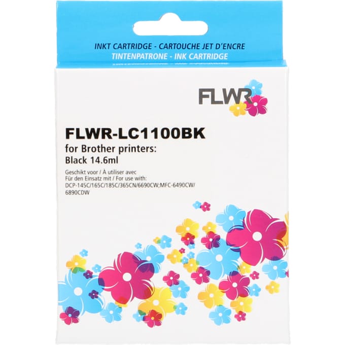 FLWR Brother LC-1100BK zwart (Huismerk (compatible))